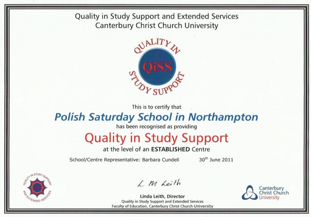 Quality in Study Support
