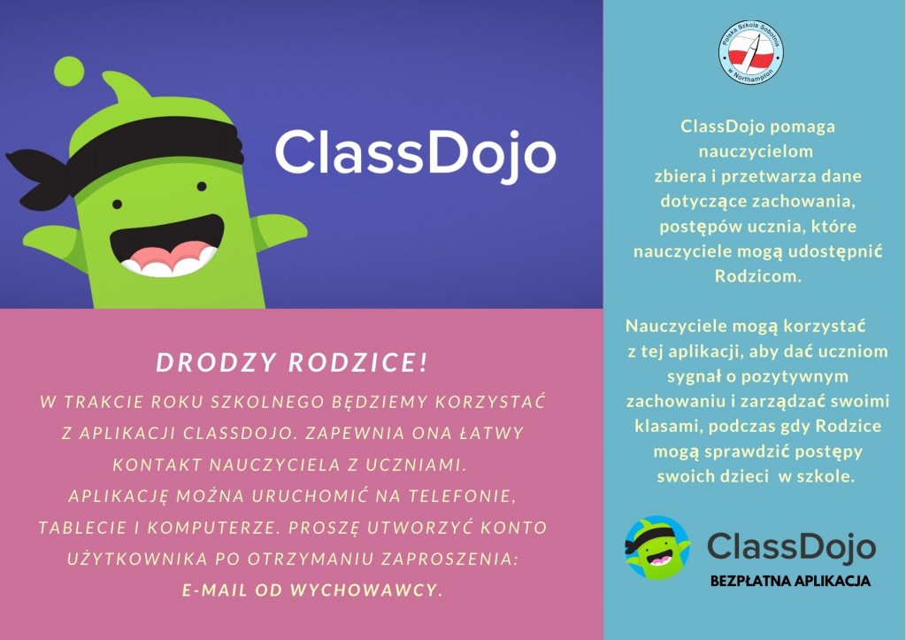 ClassDojo zaproszenie